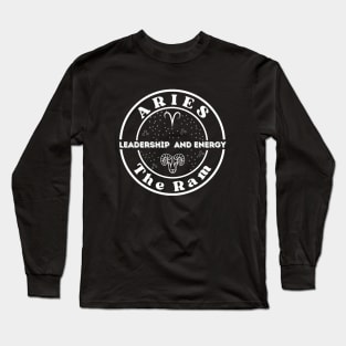 Aries Zodiac Leadership and Energy Long Sleeve T-Shirt